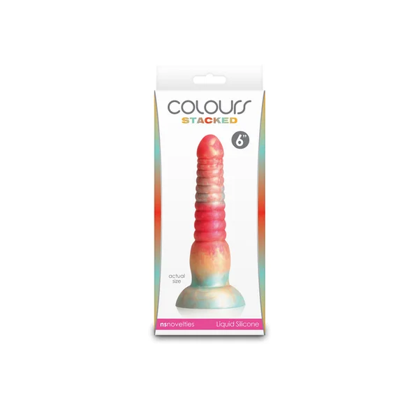 Colours Stacked - 6'' Dildo - Red/Gold - Red/Gold 16 cm Fantasy Dildo — image 4 of 5