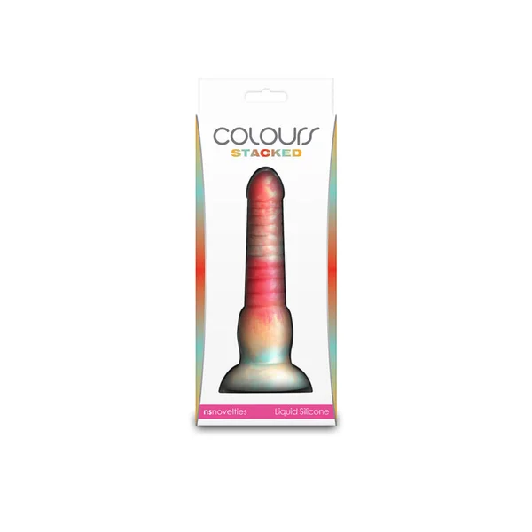 Colours Stacked - 6'' Dildo - Red/Gold - Red/Gold 16 cm Fantasy Dildo — image 5 of 5