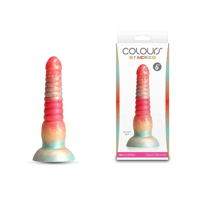 colours stacked 6 dildo redgold redgold 16 cm fantasy dildo