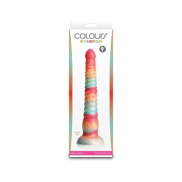 Colours Stacked - 9'' Dildo - Red/Gold - Red/Gold 23 cm Fantasy Dildo — image 4 of 5
