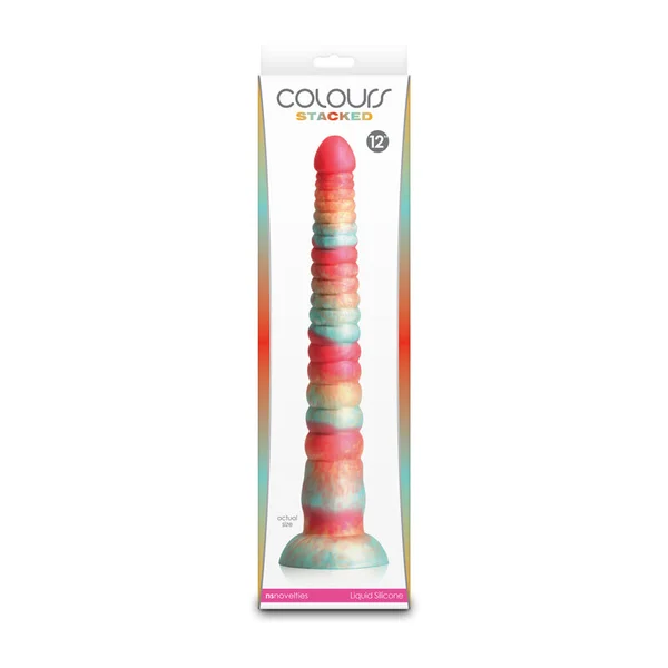 Colours Stacked - 12'' Dildo - Red/Gold - Red/Gold 30.6 cm Fantasy Dildo — image 4 of 5
