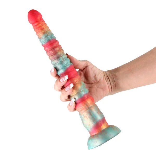 Colours Stacked - 12'' Dildo - Red/Gold - Red/Gold 30.6 cm Fantasy Dildo — image 2 of 5