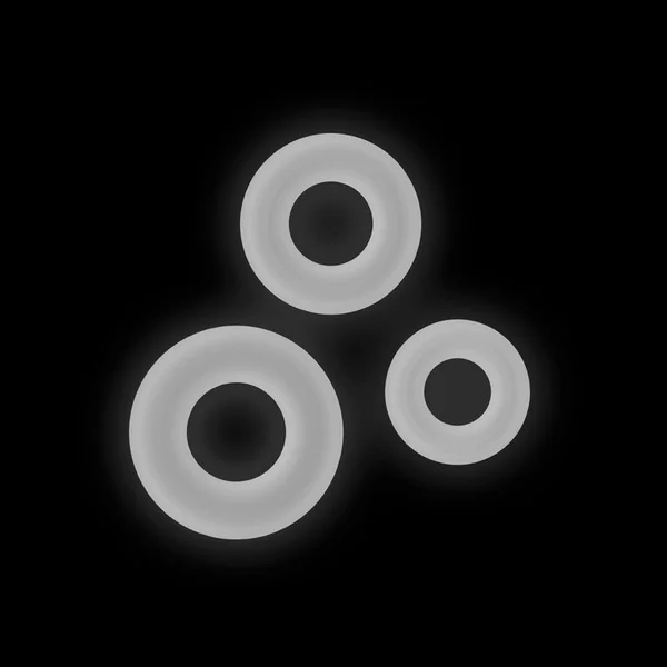 Firefly - 3pc Bubble Rings - White - Glow in Dark Cock Rings - Set of 3 Sizes — image 3 of 6