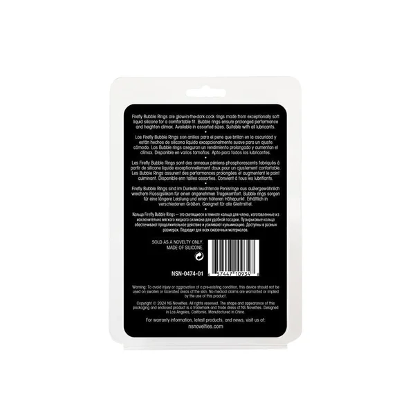 Firefly - 3pc Bubble Rings - White - Glow in Dark Cock Rings - Set of 3 Sizes — image 6 of 6