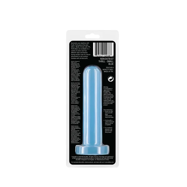 Firefly - Thrill - Blue - Small - Glow in Dark Blue 15.5 cm Small Dildo — image 6 of 6