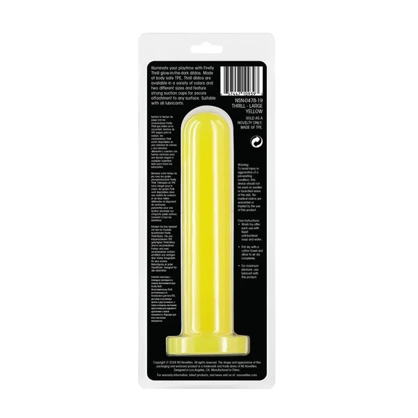 Firefly - Thrill - Yellow - Large - Glow in Dark Yellow 19.3 cm Large Dildo — image 6 of 6