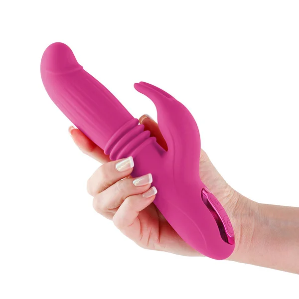 INYA Passion - Pink - Pink 22.2 cm USB Rechargeable Thrusting Rabbit Vibrator — image 2 of 5