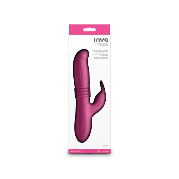 INYA Passion - Pink - Pink 22.2 cm USB Rechargeable Thrusting Rabbit Vibrator — image 5 of 5