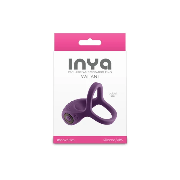 INYA Valiant - Berry - Purple USB Rechargeable Vibrating Cock Ring — image 4 of 5