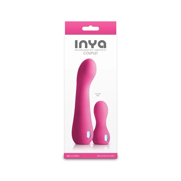 INYA Couplet - Pink - Pink USB Rechargeable Vibrators - Set of 2 Sizes — image 4 of 5