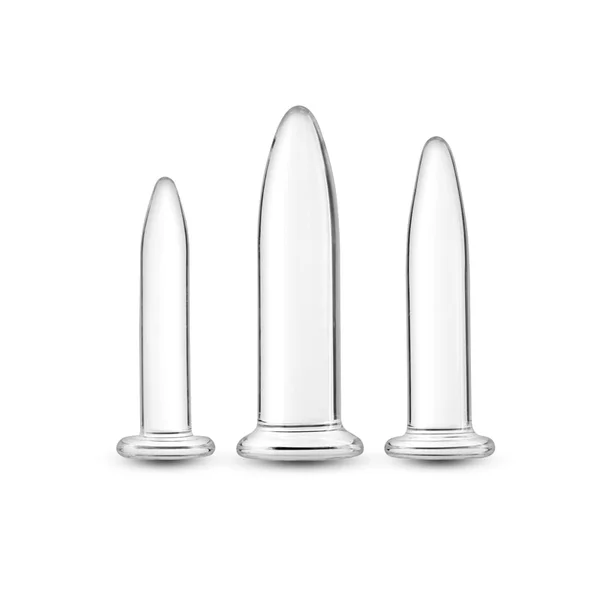 Crystal - 3pc Trainer Kit - Clear - Clear Glass Anal Plugs - Set of 3 Sizes — image 3 of 4