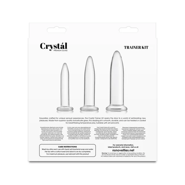 Crystal - 3pc Trainer Kit - Clear - Clear Glass Anal Plugs - Set of 3 Sizes — image 4 of 4