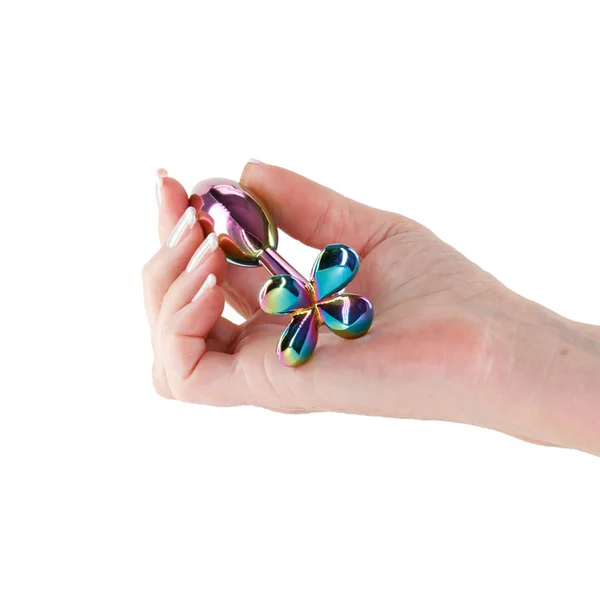 Rear Assets Clover - Multi-colour - Multicoloured 9.2 cm Metallic Butt Plug — image 2 of 6