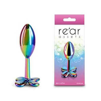 rear assets clover multi colour multicoloured 92 cm metallic butt plug