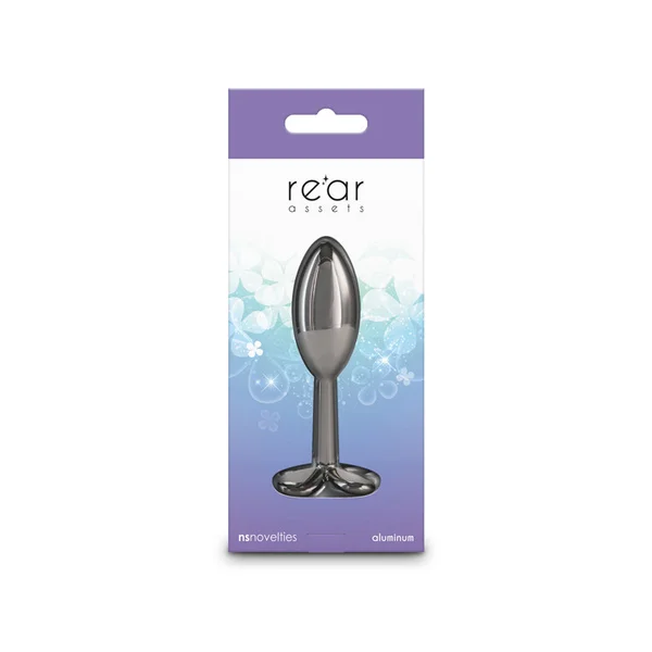 Rear Assets Clover - Gunmetal - Gunmetal 9.2 cm Metallic Butt Plug — image 6 of 6