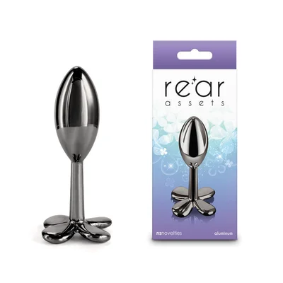 rear assets clover gunmetal gunmetal 92 cm metallic butt plug