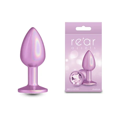 rear assets iridescent small pink iridescent pink 71 cm small butt plug