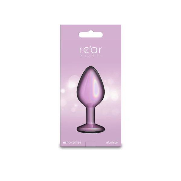 Rear Assets Iridescent - Medium - Pink - Iridescent Pink 8.2 cm Medium Butt Plug — image 5 of 5