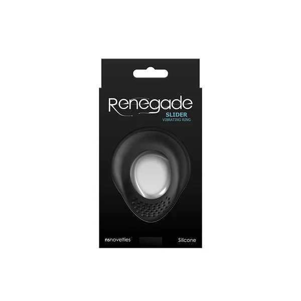 Renegade Slider - Black - Black USB Rechargeable Vibrating Cock Ring — image 5 of 5