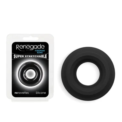 renegade fireman ring small black black small cock ring