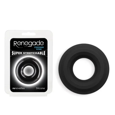 renegade fireman ring medium black black medium cock ring
