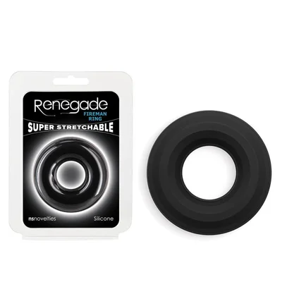 renegade fireman ring large black black large cock ring