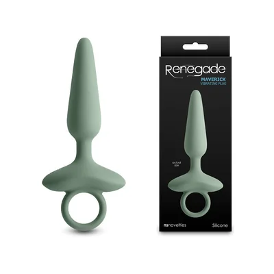 renegade maverick sage green 15 cm usb rechargeable vibrating butt plug