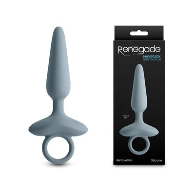 renegade maverick grey grey 15 cm usb rechargeable vibrating butt plug