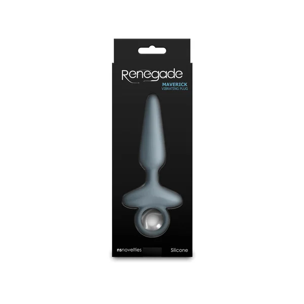 Renegade Maverick - Grey - Grey 15 cm USB Rechargeable Vibrating Butt Plug — image 5 of 5