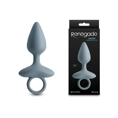 renegade orion grey grey 13 cm usb rechargeable vibrating butt plug