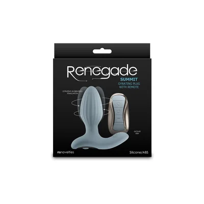 renegade summit grey grey 102 cm usb rechargeable vibrating butt plug with remote