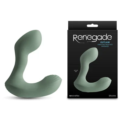 renegade outlaw sage green 12 cm usb rechargeable vibrating prostate massager