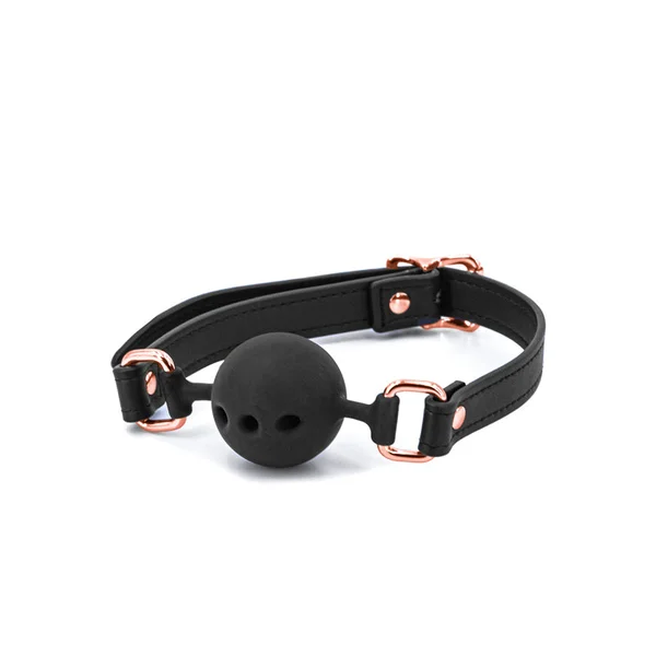 Bondage Couture Ball Gag  - Black - Black Mouth Restraint — image 2 of 2