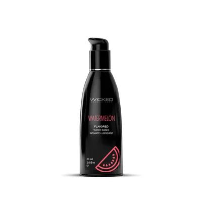 wicked aqua watermelon watermelon flavoured water based lubricant 60 ml 2 oz bottle