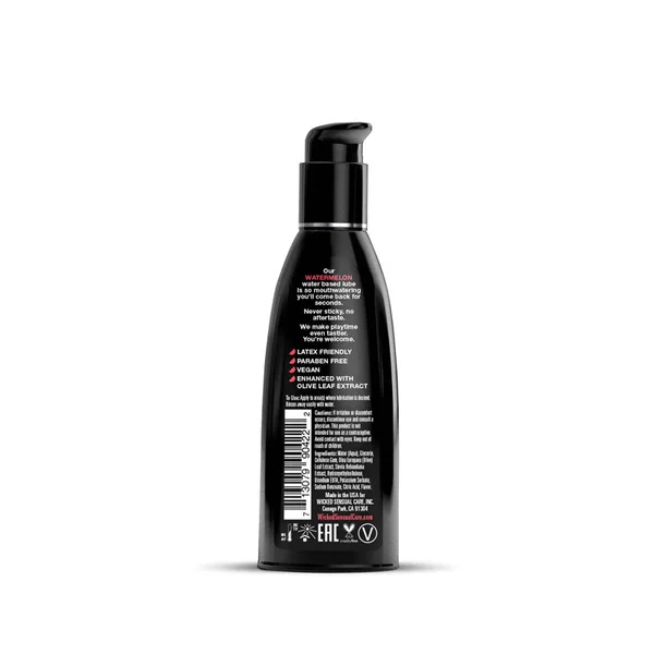 Wicked Aqua Watermelon - Watermelon Flavoured Water Based Lubricant - 60 ml (2 oz) Bottle — image 2 of 2