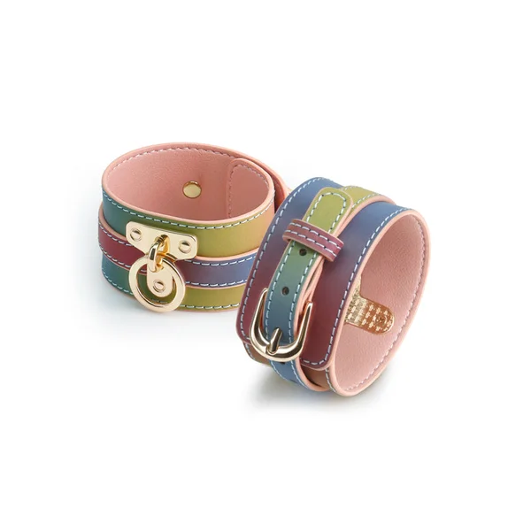 Spectra Bondage Ankle Cuffs - Rainbow - Rainbow Restraints — image 2 of 3