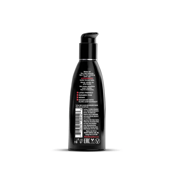 Wicked Aqua Strawberry - Strawberry Flavoured Water Based Lubricant - 60 ml (2 oz) Bottle — image 2 of 2