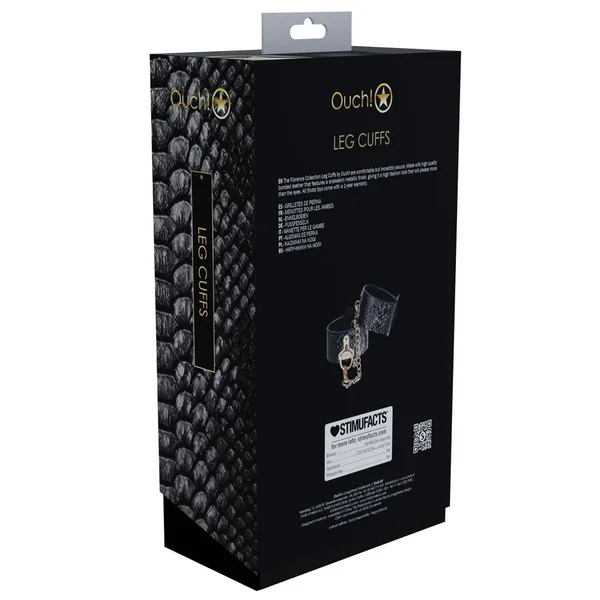 OUCH! Florence Collection - Leg Cuffs - Black Restraints — image 4 of 4