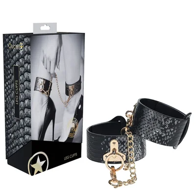 ouch florence collection leg cuffs black restraints