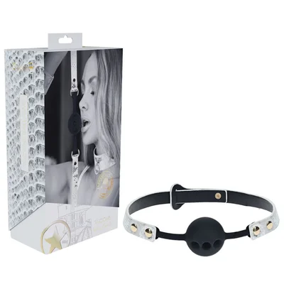 ouch florence collection silicone ball gag white breathable mouth restraint