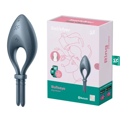 satisfyer bullseye navy navy vibrating adjustable lasso cock ring