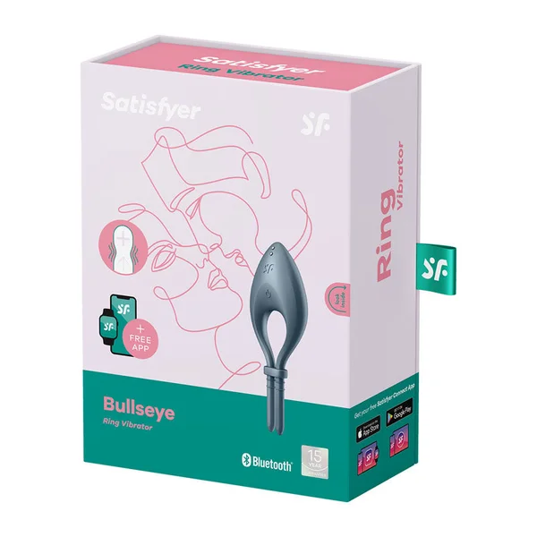 Satisfyer Bullseye - Navy - Navy Vibrating Adjustable Lasso Cock Ring — image 8 of 8