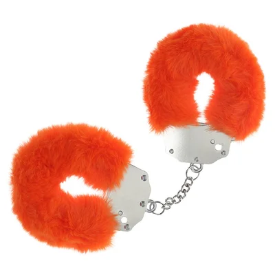 ouch heavy duty fluffy cuffs orange orange fluffy restraints