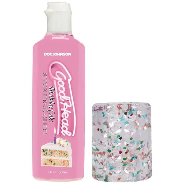 GoodHead Birthday Blowjob Kit - Birthday Cake GoodHead Glide with Helping Head Stroker — image 7 of 10