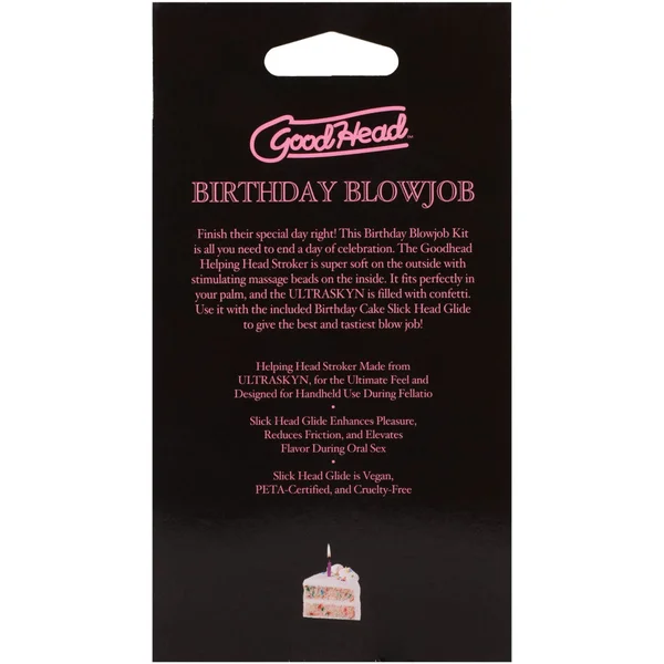 GoodHead Birthday Blowjob Kit - Birthday Cake GoodHead Glide with Helping Head Stroker — image 10 of 10