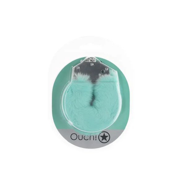 OUCH! Heavy-Duty Fluffy Cuffs - Powder Green - Powder Green Fluffy Restraints — image 2 of 2