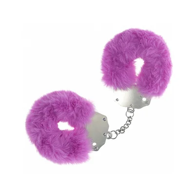 ouch heavy duty fluffy cuffs purple purple fluffy restraints