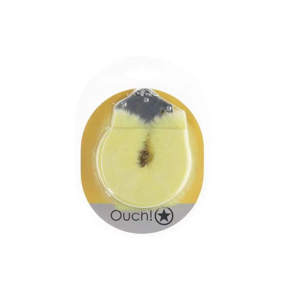 OUCH! Heavy-Duty Fluffy Cuffs - Yellow - Yellow Fluffy Restraints — image 2 of 2