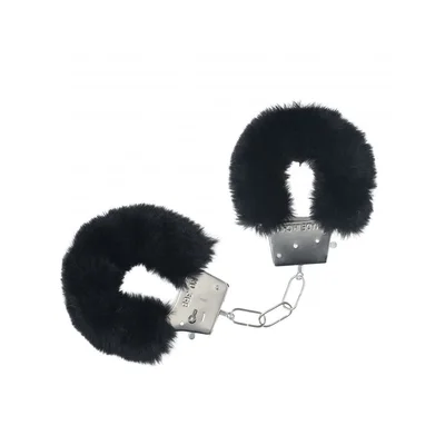 ouch classic fluffy cuffs black black fluffy restraints
