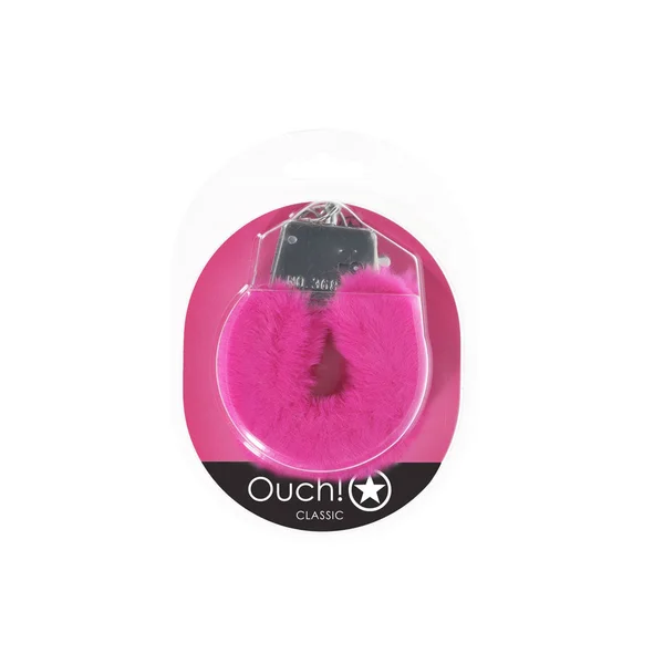 OUCH! Classic Fluffy Cuffs - Pink - Pink Fluffy Restraints — image 2 of 2
